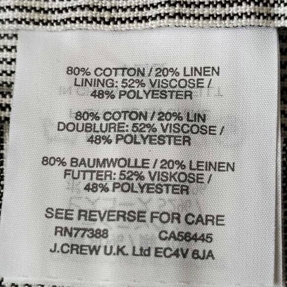 J. Crew Ludlow Linen (Irish cotton-linen blend) Sport Coat Mens Size 38R - Picture 7 of 7